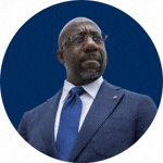 Donald Trump and Raphael Warnock