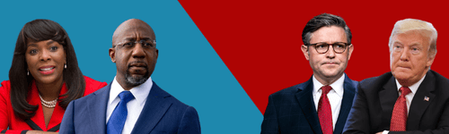 Raphael Warnock and Terri Sewell v. Mike Johnson and Donald Trump