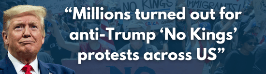 Millions turned out for anti-Trump ‘No Kings’ protests across US