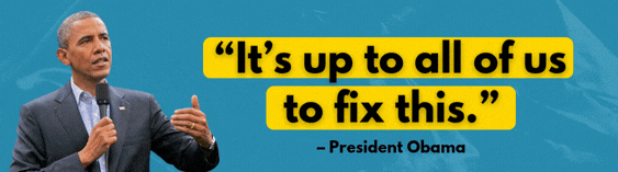 Barack Obama It's up to all of us to fix this. Michelle Obama: We cannot afford for anyone to sit on their hands