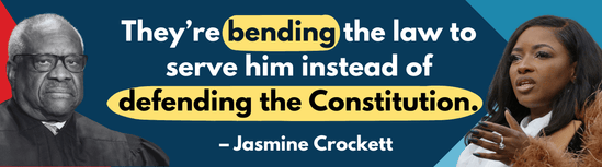 Jasmine Crockett - 'They're bending the law to serve him instead of defending the Constitution.'