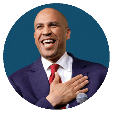 Cory Booker, Elizabeth Warren, Hakeem Jeffries and Raphael Warnock
