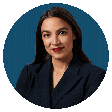 Alexandria Ocasio-Cortez, Elizabeth Warren and, Hakeem Jeffries